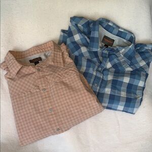 Northwest Territory Lot of Two Plaid Print Long Sleeves Button Up Mens Size XXL